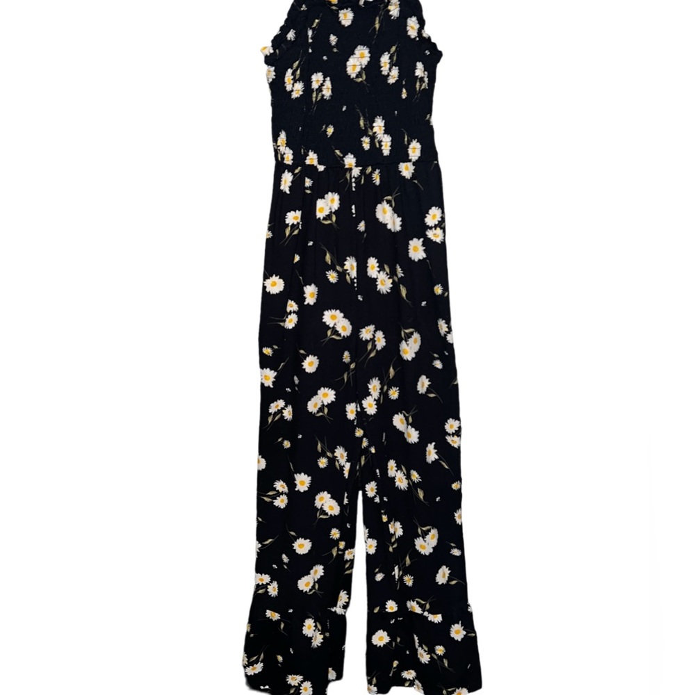 Navy w/ daisies print pant romper|jumper|onepiece eyeshadow brand kid/girls 8